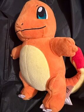 Orange Plush Small Pets Toy with Cream Belly